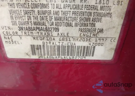 2010 Nissan Sentra 2.0S из США, поврежденный, VIN 3N1AB6AP6AL682709